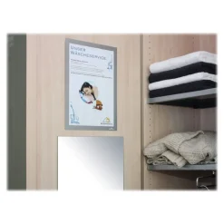 Durable Duraframe - Cadre d'affichage adhésif repositionnable - A4 - argent