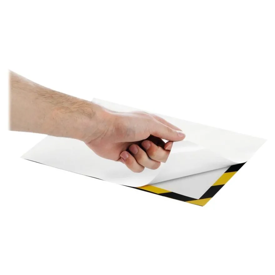 Durable Duraframe Magnetic Security - Cadre d'affichage magnétique bicolore - A4 - jaune/noir