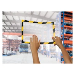 Durable Duraframe Security - 2 Cadres d'affichage bicolore - A4 - jaune/noir (encadrement magnétique)