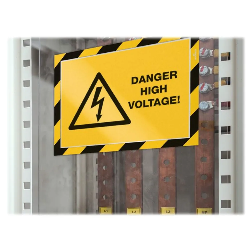 Durable Duraframe Security - 2 Cadres d'affichage bicolore - A4 - jaune/noir (encadrement magnétique)
