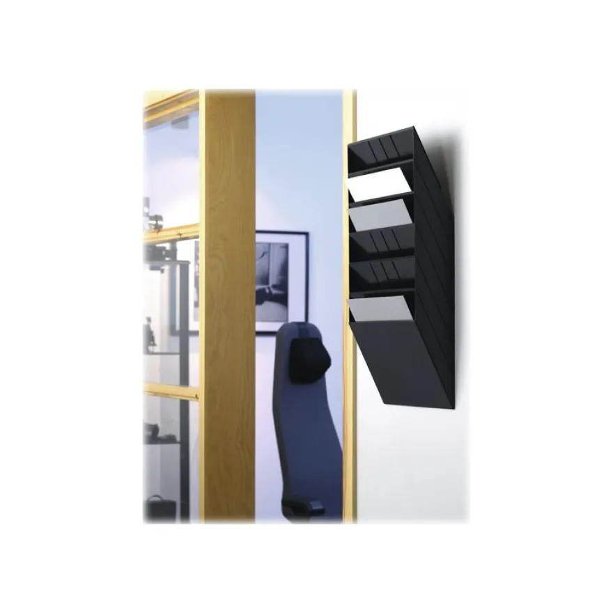 Durable Flexiboxx - Présentoir mural porte-document - 6 cases A4 paysage - noir