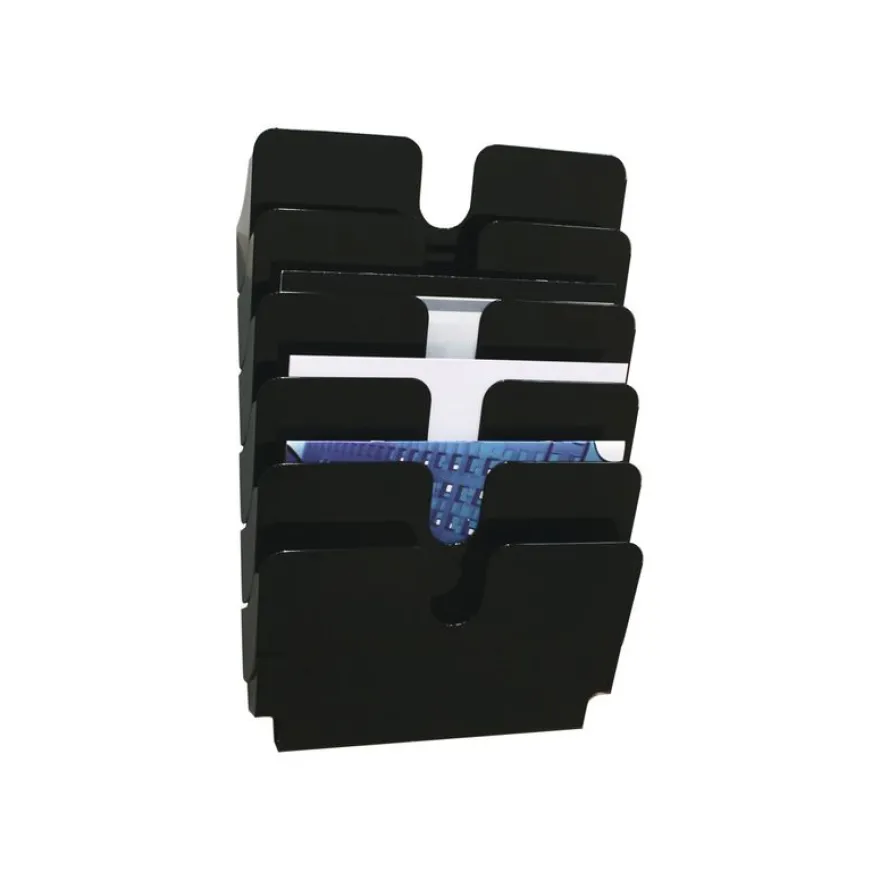Durable Flexiplus - Trieur mural porte-document - 6 cases A4 horizontal - noir