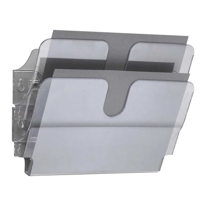 Durable Flexiplus - Trieur mural porte-document - 2 cases A4 horizontal - transparent