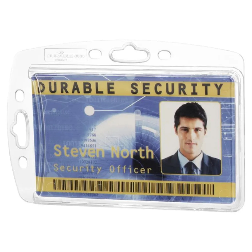 Durable Hartbox - Porte-badge - pour 54 x 87 mm - transparent