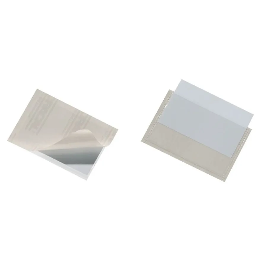 Durable Pocketfix - 10 Pochettes autocollantes pour cartes de visite - 57 x 90 mm