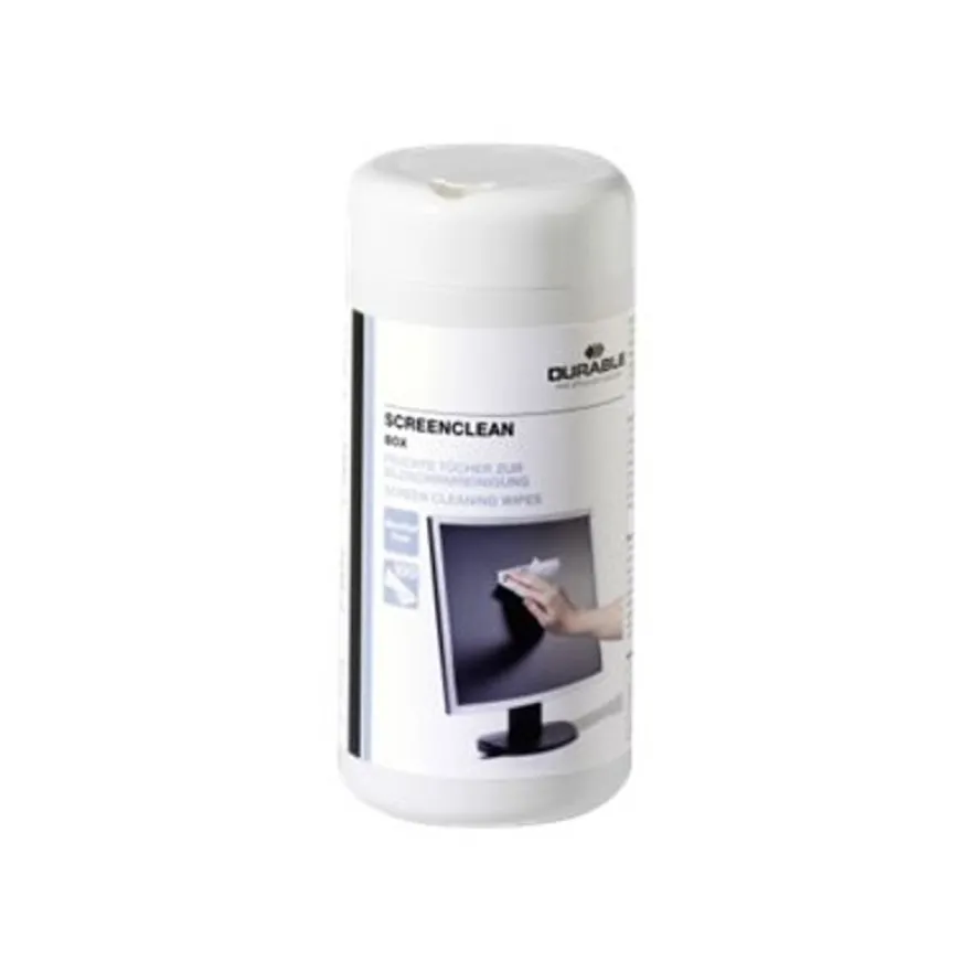 Durable Screenclean Box - boite de 100 lingettes imprégnées