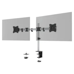 Durable Select - Support écran double jusqu'à 27" - argent métallisé