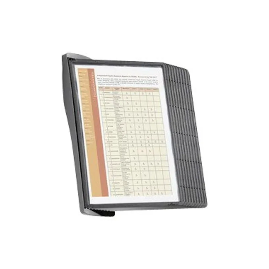 Durable Sherpa Style - Support mural de consultation avec 10 pochettes A4 - kit de fixation fourni