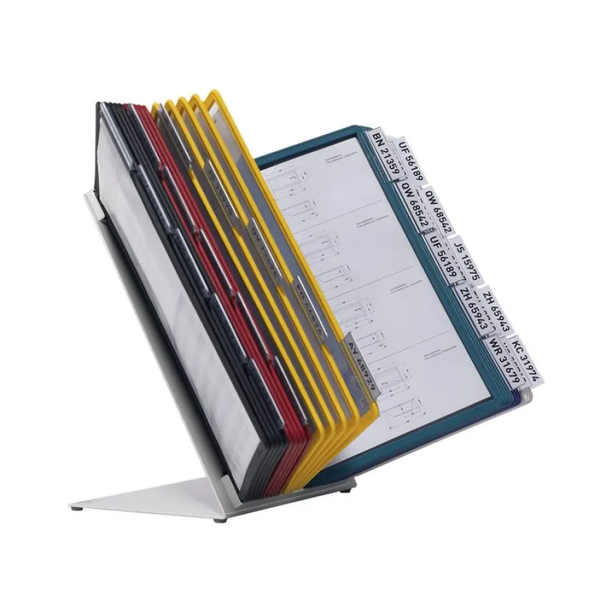 Durable Vario - Pupitre de table (lutrin) avec 30 pochettes A4 - couleurs assorties