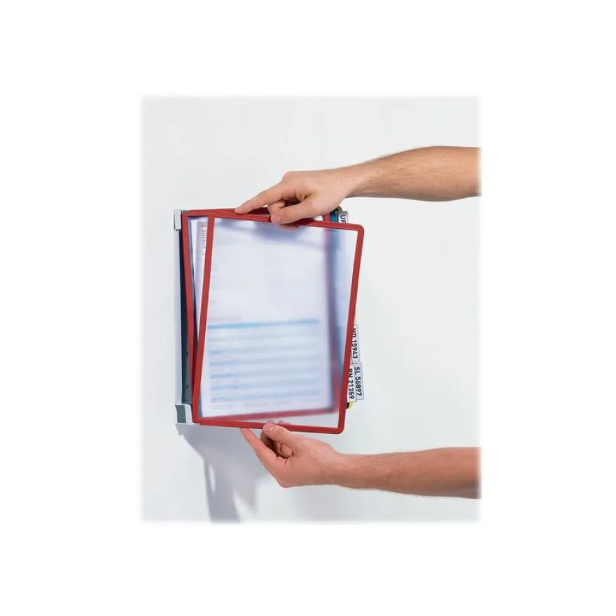 Durable Vario - Support mural de consultation avec 10 pochettes A4 - couleurs assorties