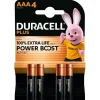 DURACELL 100% Plus - 4 piles alcalines - AAA LR03