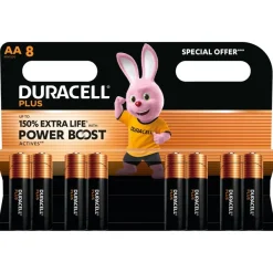 DURACELL 150% PLUS - Offre Spéciale - 8 piles alcalines - AA LR06