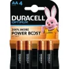 DURACELL Optimium - 4 piles alcalines - AA LR06