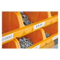 Dymo - Ruban d'étiquettes polyester auto-adhésives - (12 mm x 3,5 m) - fond blanc écriture noire