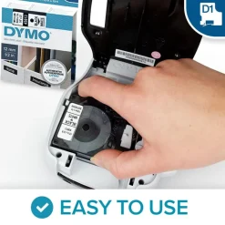 Dymo D1 - Ruban d'étiquettes auto-adhésives - 1 rouleau (9 mm x 7 m) - fond blanc écriture bleue