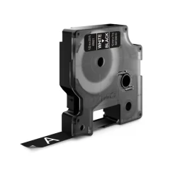 Dymo D1 - Ruban d'étiquettes auto-adhésives - 1 rouleau (12 mm x 7 m) - fond noir écriture blanche