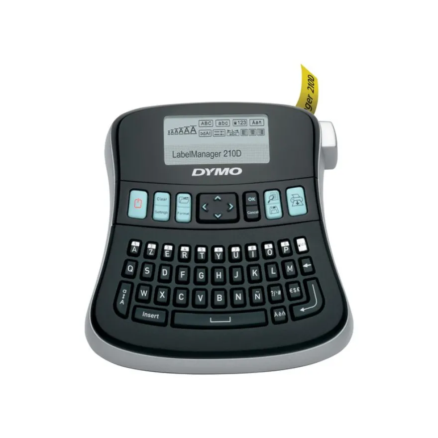 Dymo LabelManager 210D - Étiqueteuse - imprimante d'étiquettes monochrome - impression par transfert thermique