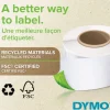 Dymo LabelWriter - Ruban d'étiquettes auto-adhésives - 2 rouleaux de 260 étiquettes (36 x 89 mm) - fond blanc écriture noire