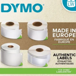 Dymo LabelWriter MultiPurpose - Ruban d'étiquettes auto-adhésives - 1 rouleau de 320 étiquettes (54 x 70 mm) - fond blanc écriture noire
