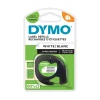 Dymo LetraTAG - Ruban d'étiquettes papier auto-adhésives - 1 rouleau (12 mm x 4 m) - fond blanc écriture noire
