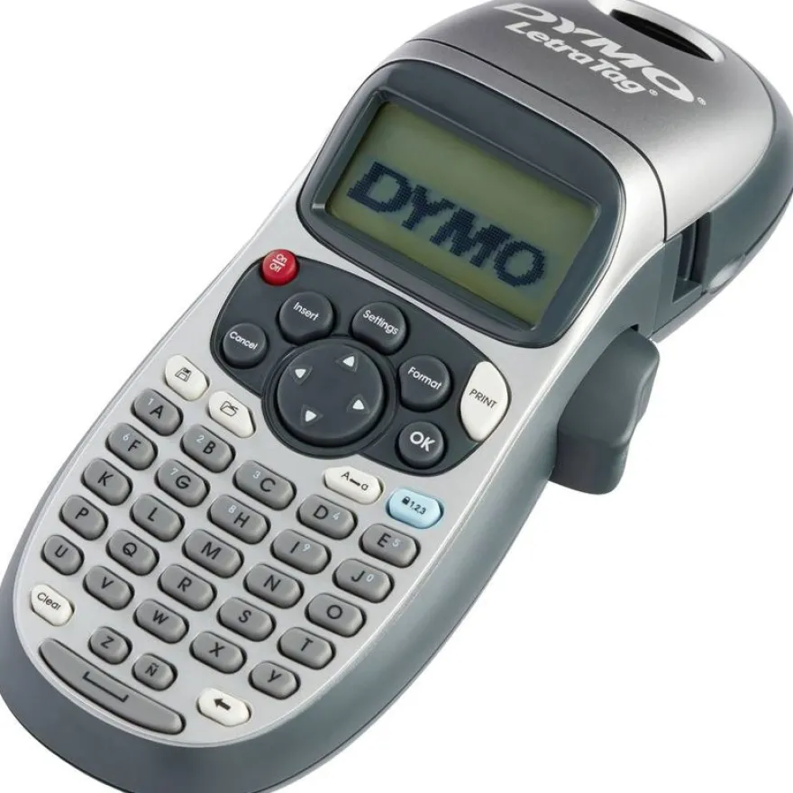 Dymo LetraTag LT-100H - Étiqueteuse - imprimante d'étiquettes monochrome - impression par transfert thermique - édition argent