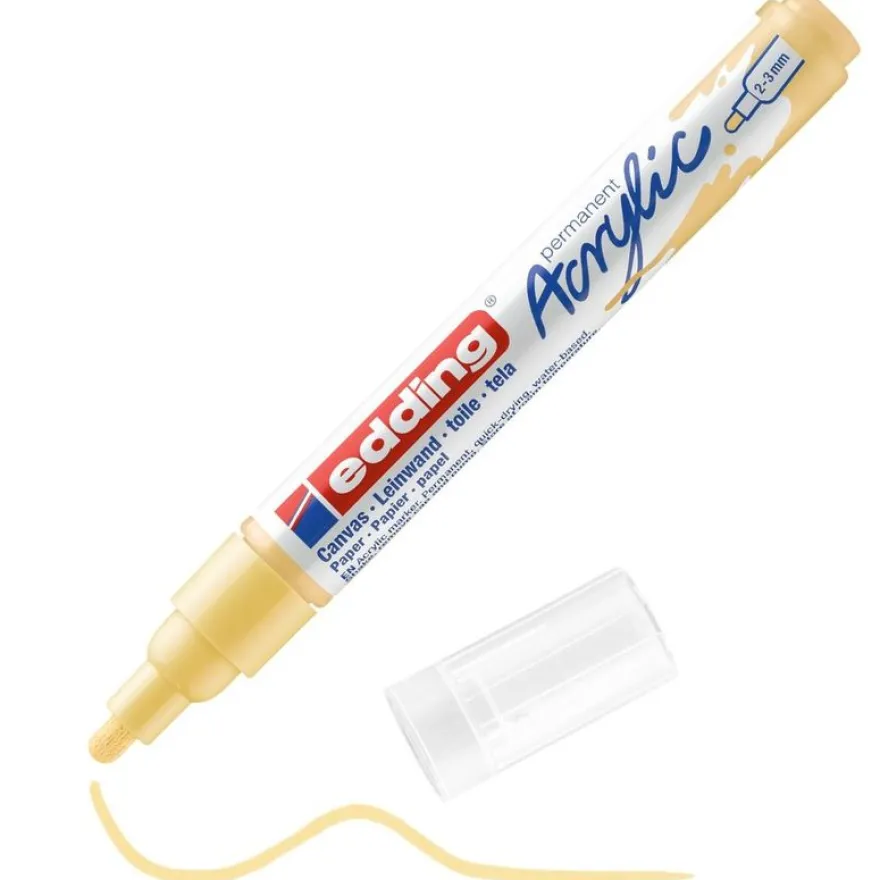 Edding 5100 - Marqueur acrylique - jaune pastel