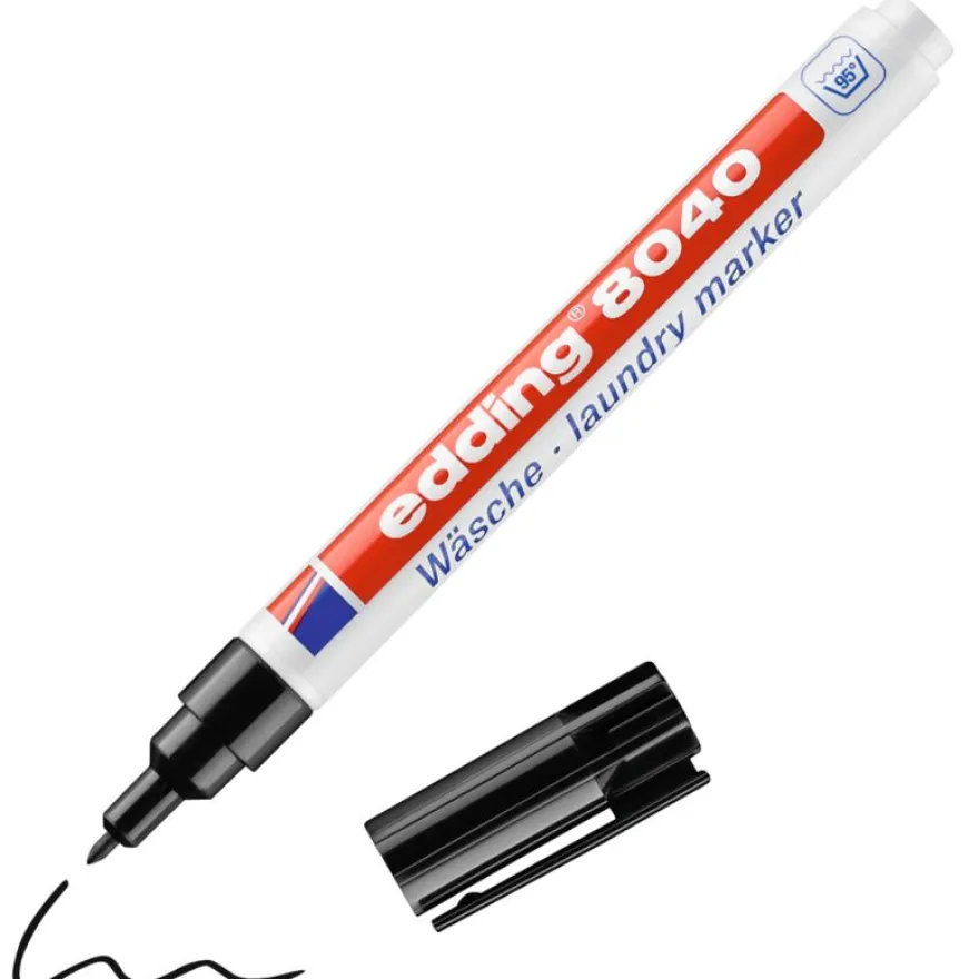 Edding - Blister de 1 Marqueur Spécial Textile e-8040 Noir - Pointe fine 1 mm
