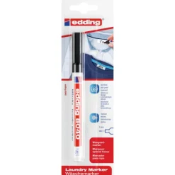 Edding - Blister de 1 Marqueur Spécial Textile e-8040 Noir - Pointe fine 1 mm
