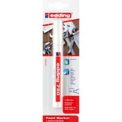Edding - Blister de 1 Marqueur peinture PRO en Aluminium e-750 Blanc - Pointe Ogive 2-4 mm