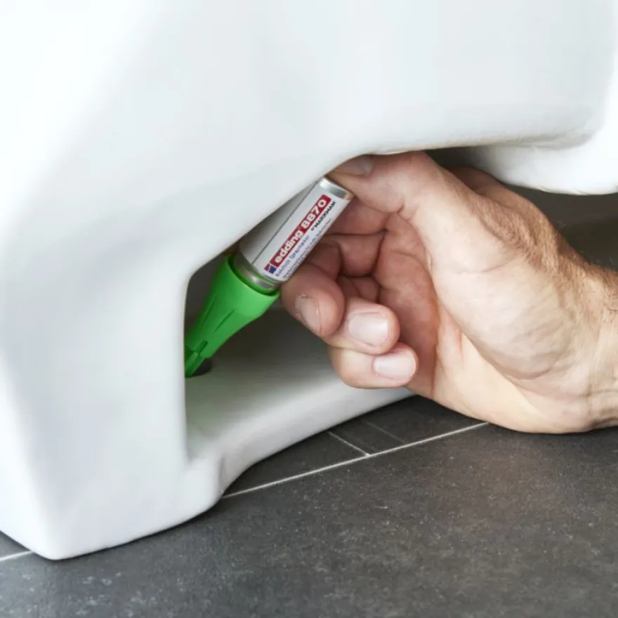 edding - Blister de 1 Marqueur Spray Zones Inaccessibles e-8870 Vert Fluo - Pulvérisation jusqu'à 50 mm