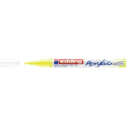 Edding - Marqueur Acrylique e-5300 Jaune Fluo Mat - Pointe Ogive fine 1-2 mm
