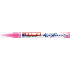 Edding - Marqueur Acrylique e-5300 Rose Fluo Mat - Pointe Ogive fine 1-2 mm