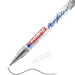 Edding - Marqueur Acrylique e-5300 Argent précieux Mat - Pointe Ogive fine 1-2 mm