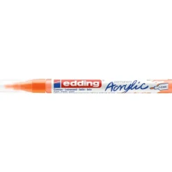 Edding - Marqueur Acrylique e-5300 Orange Fluo Mat - Pointe Ogive fine 1-2 mm