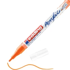 Edding - Marqueur Acrylique e-5300 Orange Fluo Mat - Pointe Ogive fine 1-2 mm
