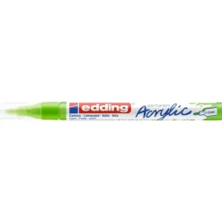 Edding - Marqueur Acrylique e-5300 Vert jaune Mat - Pointe Ogive fine 1-2 mm