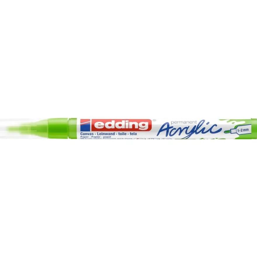 Edding - Marqueur Acrylique e-5300 Vert jaune Mat - Pointe Ogive fine 1-2 mm