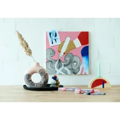 Edding - Marqueur Acrylique e-5300 Vert jaune Mat - Pointe Ogive fine 1-2 mm