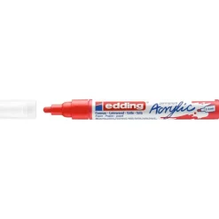 Edding - Marqueur Acrylique e-5100 Rouge trafic Mat - Pointe Ogive 2-3 mm