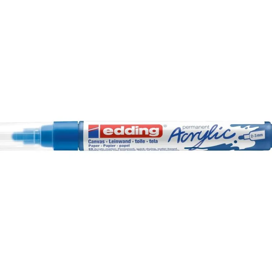 Edding - Marqueur Acrylique e-5100 Bleu gentiane Mat - Pointe Ogive 2-3 mm