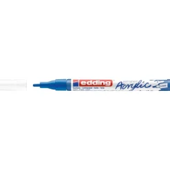 Edding - Marqueur Acrylique e-5300 Bleu gentiane Mat - Pointe Ogive fine 1-2 mm