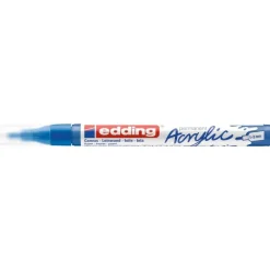 Edding - Marqueur Acrylique e-5300 Bleu gentiane Mat - Pointe Ogive fine 1-2 mm