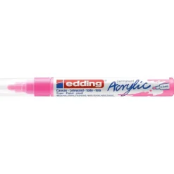 Edding - Marqueur Acrylique e-5100 Rose Fluo Mat - Pointe Ogive 2-3 mm