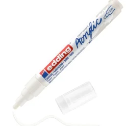 Edding - Marqueur Acrylique e-5100 Blanc trafic Mat - Pointe Ogive 2-3 mm