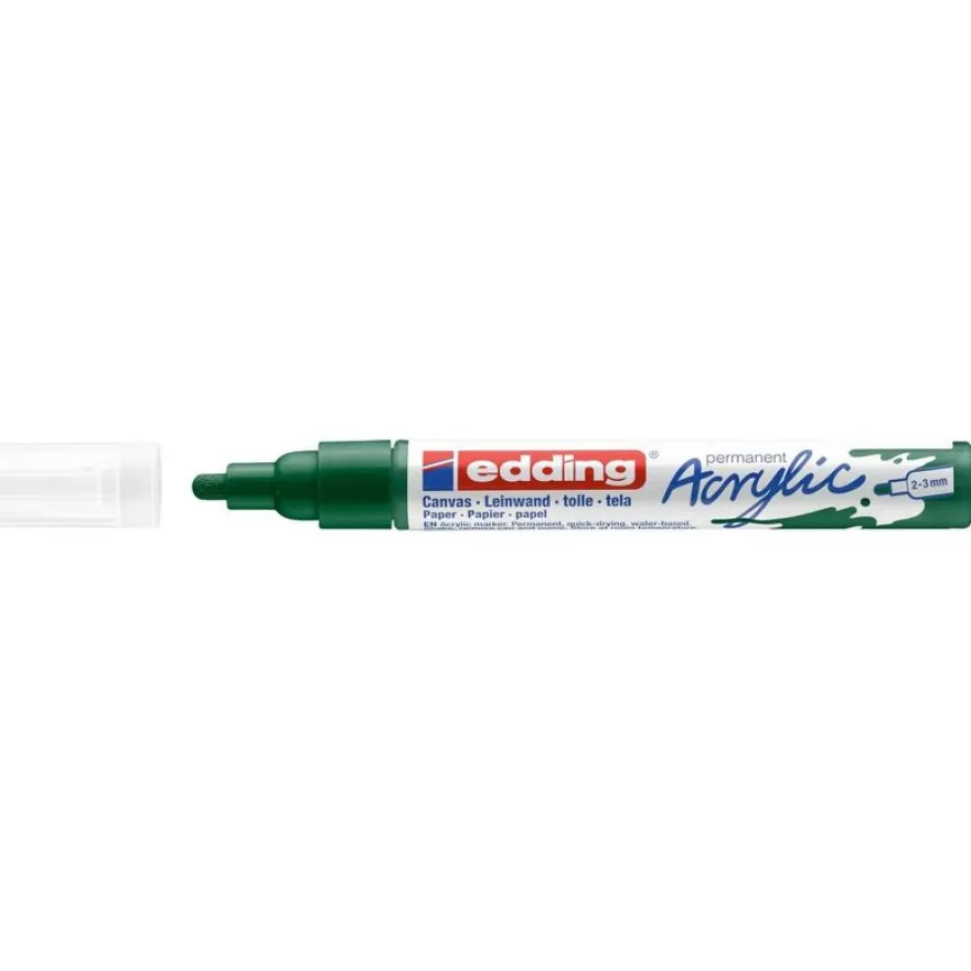 Edding - Marqueur Acrylique e-5100 Vert mousse Mat - Pointe Ogive 2-3 mm