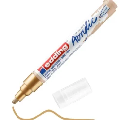 Edding - Marqueur Acrylique e-5100 Or précieux Mat - Pointe Ogive 2-3 mm