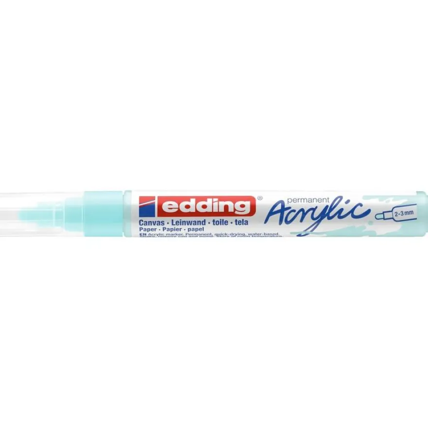 Edding - Marqueur Acrylique e-5100 Bleu pastel Mat - Pointe Ogive 2-3 mm
