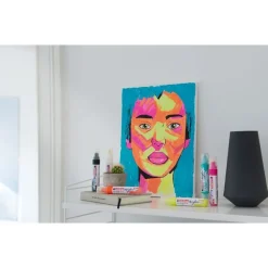 Edding - Marqueur Acrylique e-5000 Bleu gentiane Mat - Pointe Large Biseautée 5-10 mm
