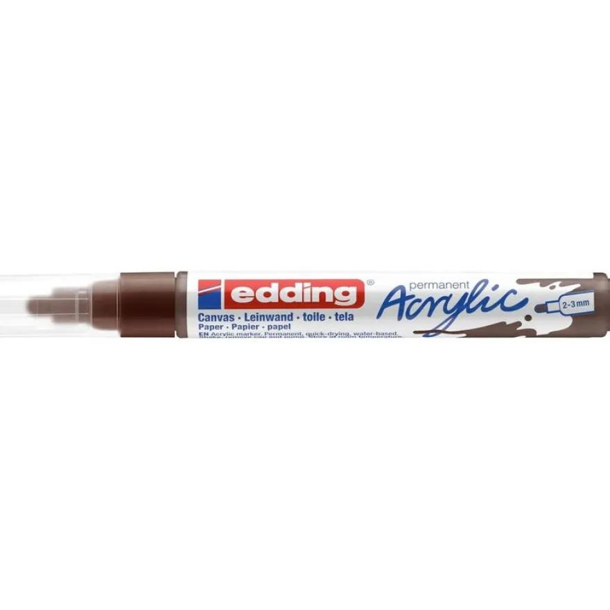 Edding - Marqueur Acrylique e-5100 Chocolat Mat - Pointe Ogive 2-3 mm