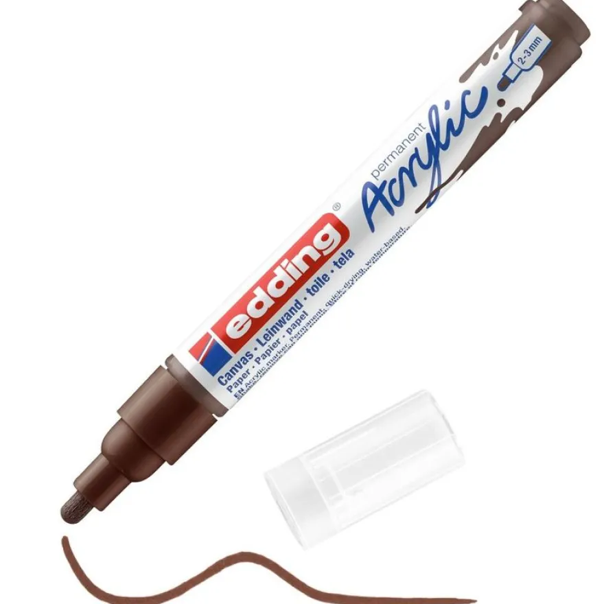 Edding - Marqueur Acrylique e-5100 Chocolat Mat - Pointe Ogive 2-3 mm